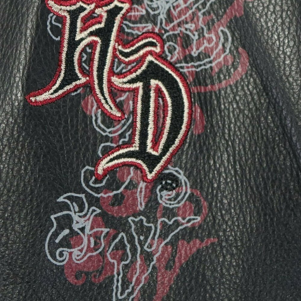 Harley Davidson leather Heart/Wings Jacket Small​​​​​​​​​ - Picture 3 of 9